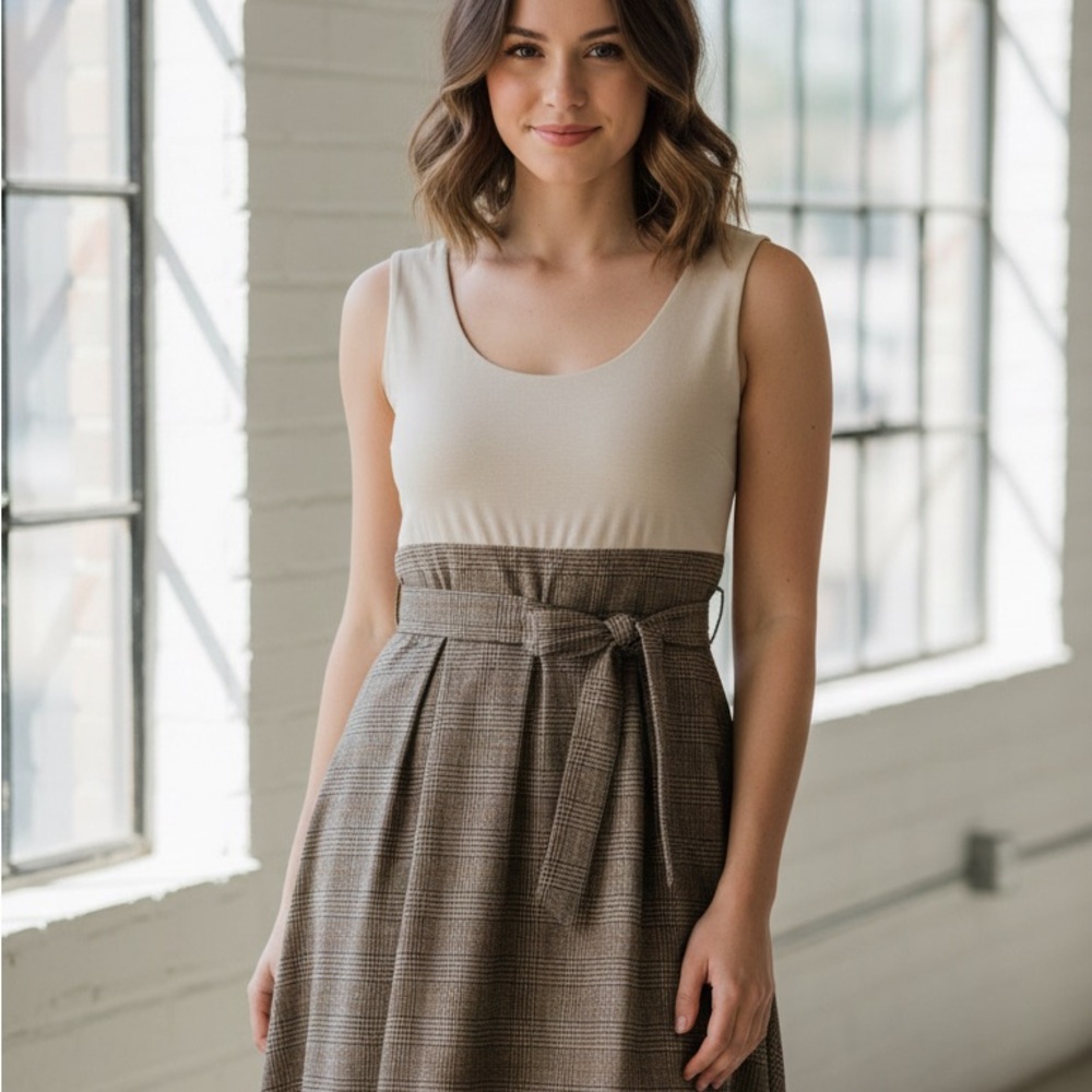✨ Women’s Four Stars Plaid sheath dress small ✨
